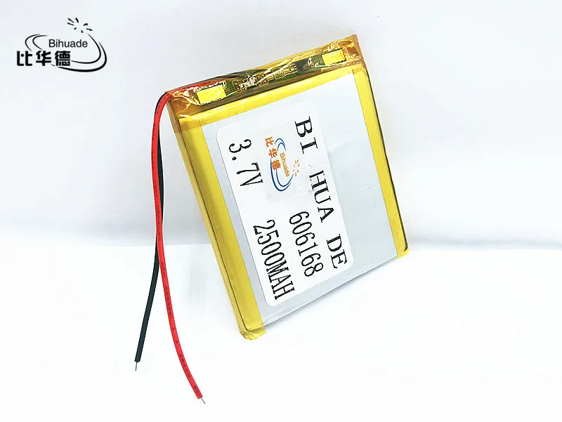 li-po Liter energy battery 3.7V 2500mAh lithium polymer 606168 navigator MP3 GPS universal rechargeable | Электроника