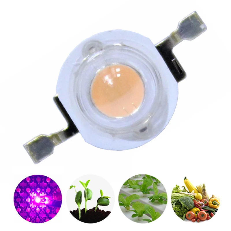 200PCS/lot 3W 45mil 380nm 840nm 3.2 3.6v 700mA Full Spectrum LED Grow