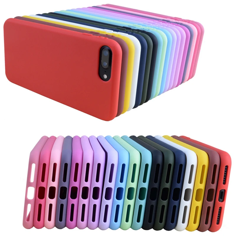 

Candy Color Cut Case For iphone 11 Pro Max 7 6 6S 8 Plus Xs X XR Slim Matte Soft TPU Back Protective Coque Cases