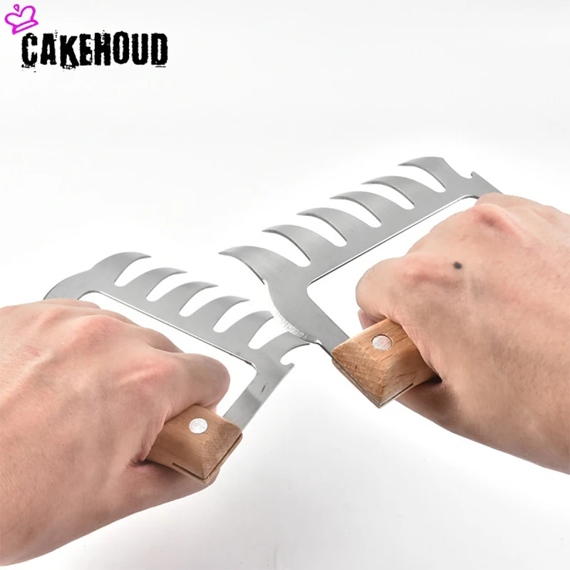 CAKEHOUD Новый зажим для вилки барбекю с медвежьими когтями нержавеющая сталь