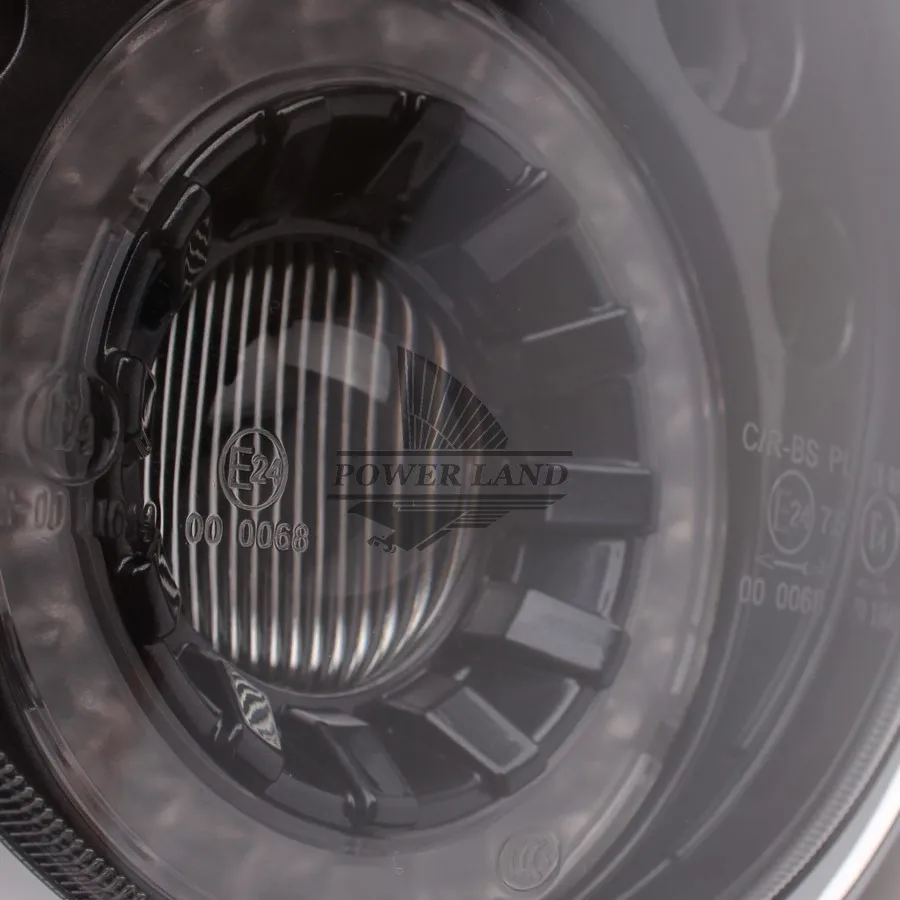 Универсальный Emark " черный хромированный светодиодный светильник на голову для мотоцикла, встроенный светильник с ангельскими глазами, суперяркий белый светильник на голову