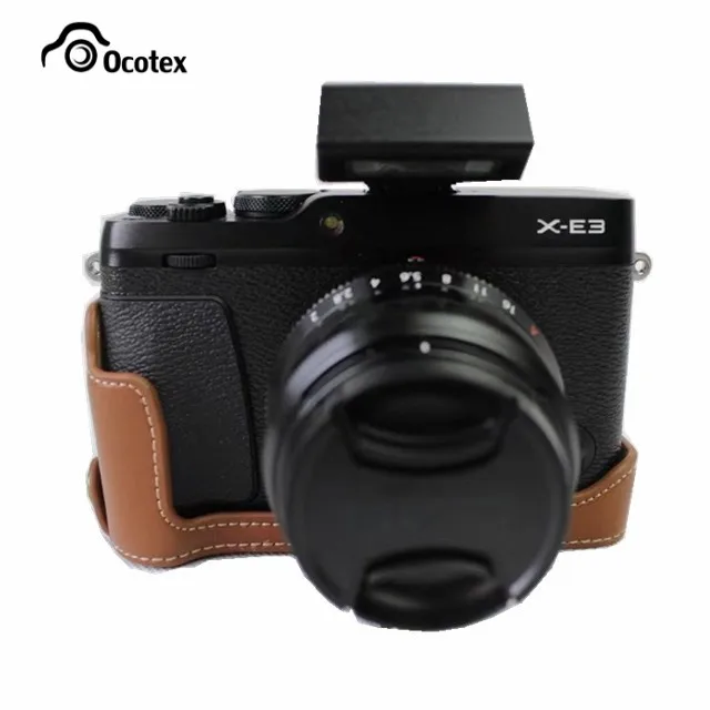 Ocotex Real Leather Digital Camera Bag Half Case for Fujifilm Fuji XE3