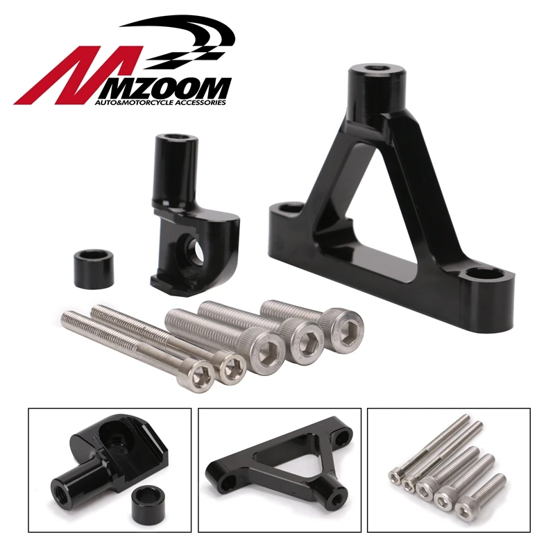

Motorcycle Adjustable Steering Stabilize Damper Bracket Mount kit For Kawasaki ZX6R ZX 6R 07 08 Moto Steer Support