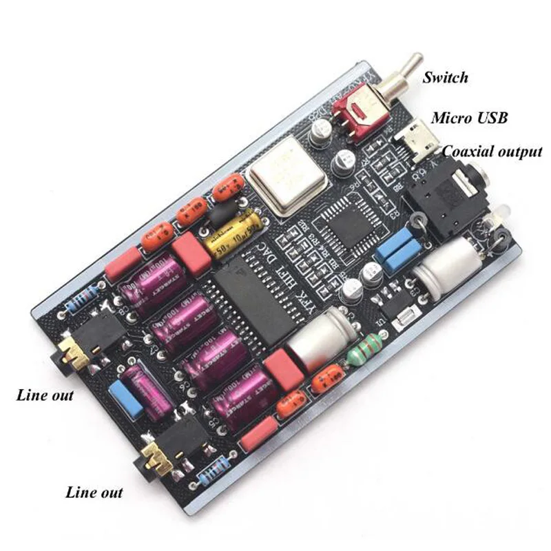 PCM2706 DAC TDA1305 ides декодер amp ноутбук ASIO PC USB звуковая карта усилитель для наушников доска без чехол