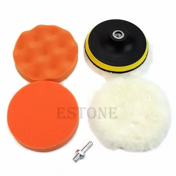 

6pcs 5'' High Gross Car Polisher Polishing Polish Buffer Clean Waxing Pad Set