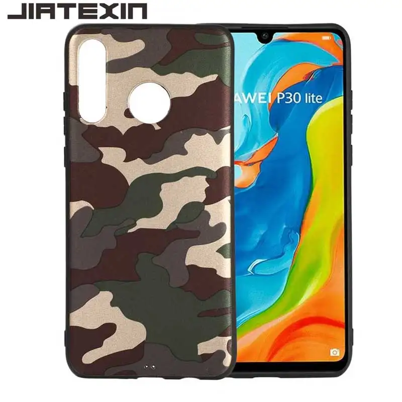 

JIATEXIN Camouflage Series For Huawei P30 Lite Case Soft TPU Army Camo Pattern For Huawei Nova 4e Cover Capa Fundas