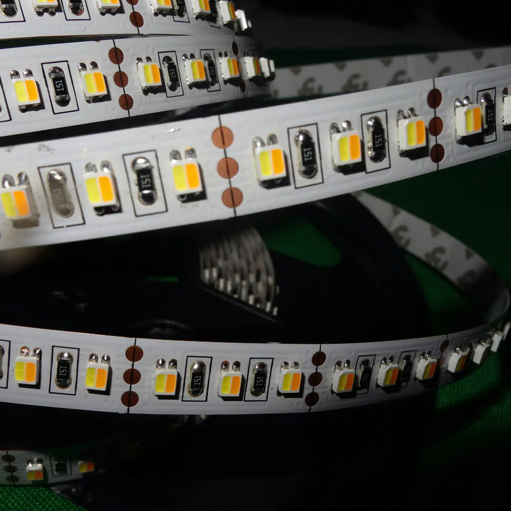 5m 12V 3528 SMD LED CT color temperature adjustable strip(warm white