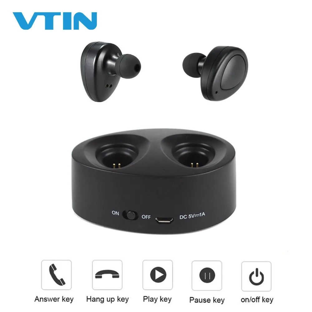 

2019 Wireless Earphones TWS Stereo Bluetooth 4.1 Earbuds Noise Cancelling Earphones With Crystal Clear Mic For iPhone XS/X/8/7/6