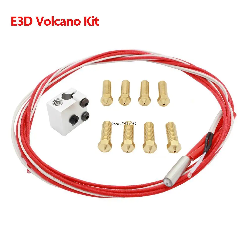  3D printer parts E3D Volcano hot end eruption pack kit heater block + nozzle pack for 1.75 or 3 mm E3D Volcano kit 