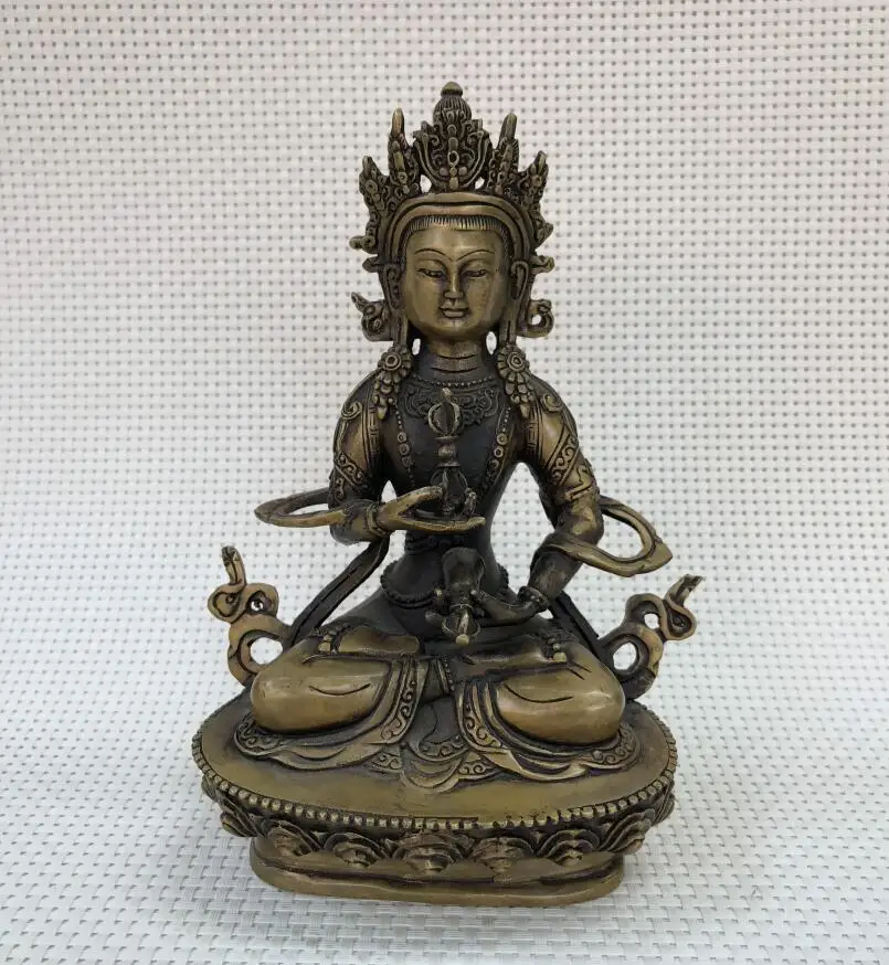 

Boutique antiques antique copper opening town house Nepalese Buddha statue bronze statue decoration