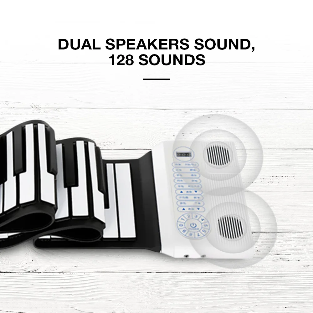 iWord S3061 Portable Hand Roll Silicone Keyboard Electronic Organ