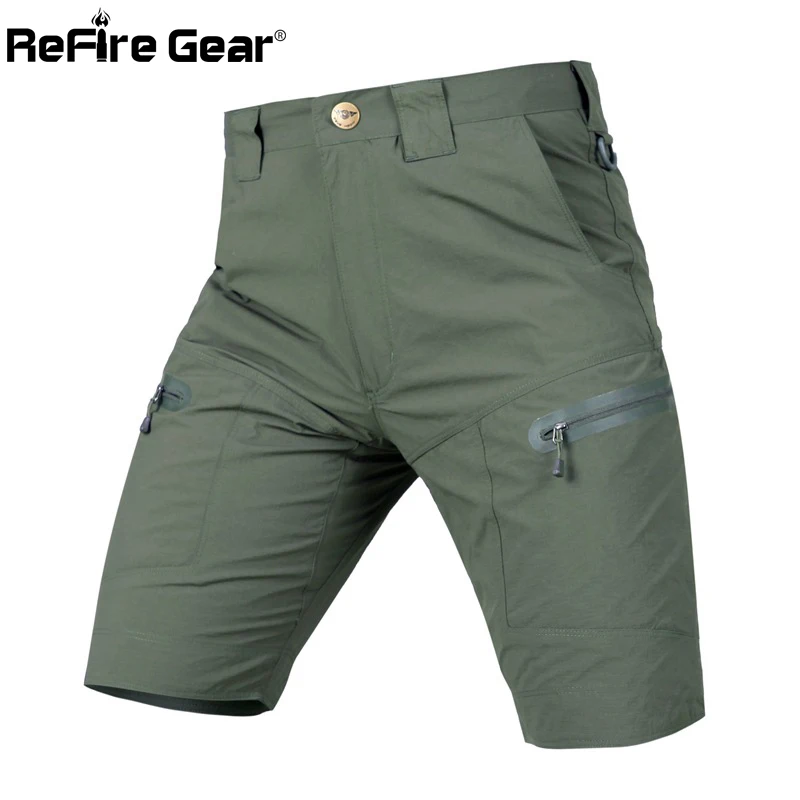 ReFire Gear Camo Outdoor Hunting Cargo Shorts Men Military Tactical Work Pants