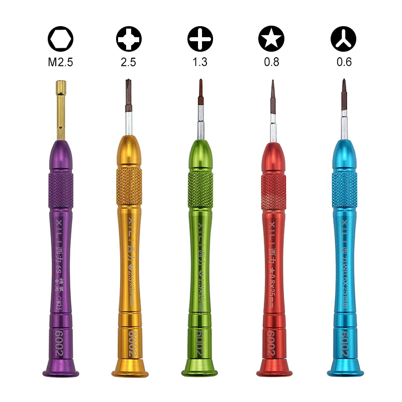 

5Pcs Precision Metal Screwdriver Set for Apple iPhone X 8 8plus 7plus 6splus Disassemble Teardown Opening Repair Tools Kit