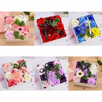

Handmade Soap Flower Bouquet Gift for Mother's Day Valentine Day Anniversary HG99