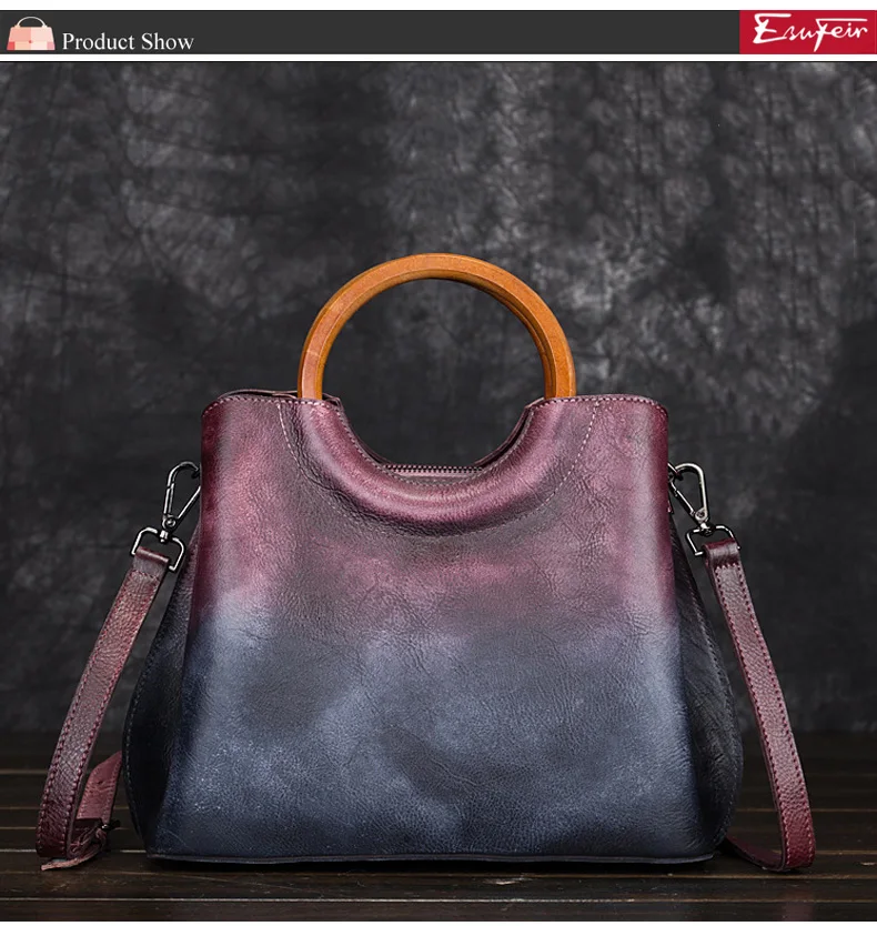 ESUFEIR брендовая винтажная женская сумка из натуральной кожи, роскошный дизайн, модная женская сумка-мессенджер, сумка-тоут, женская сумка