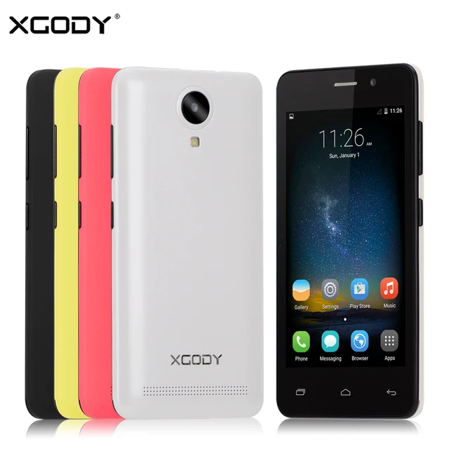 XGODY G12 4.5 Inch Smartphone 3G Unlocked Dual Sim Card Android 5.1 MTK MT6580 Quad Core 1+8G 5.0MP+5.0MP Mobile Phone WiFi GPS