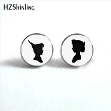 ED-0011, Новое поступление, серьги-гвоздики Питер Пэн и Венди, ручная работа, Мультяшные ювелирные изделия, гипоаллергенные серьги-гвоздики из хирургической стали HZ4