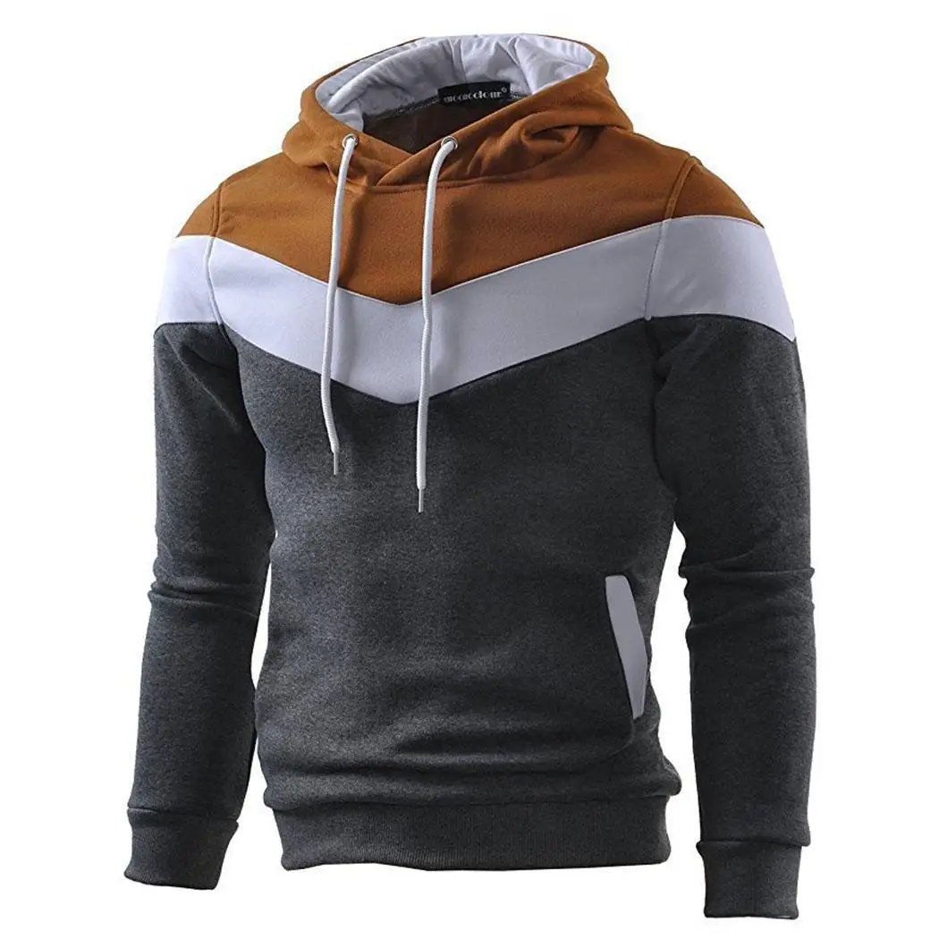 Autumn Casual Men's Skateboarding Hoodies Multicolor Splice Pullovers Sport Hoodie Man Gym Fitness Casual Long Sleeve Coat - Цвет: 06