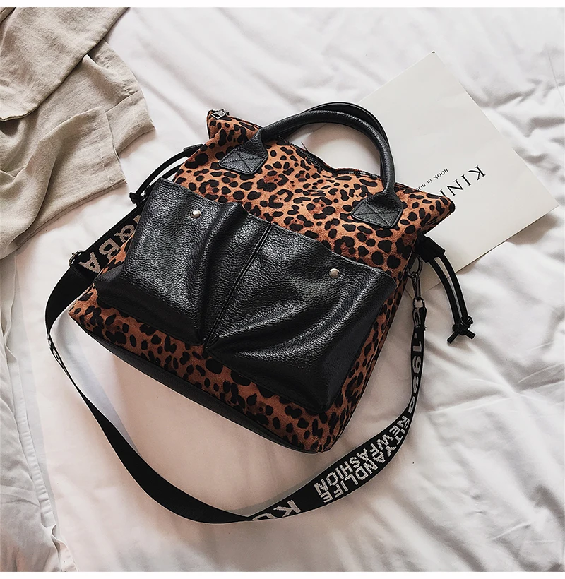 Модные леопардовые женские сумки Зимние новые женские сумки модные женские сумки высокого качества женские сумки через плечо