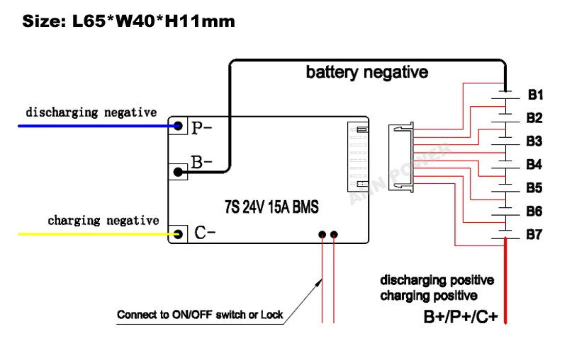 Free Shipping 24v Lithium Ion Battery Bms 7s 24v 15a Bms