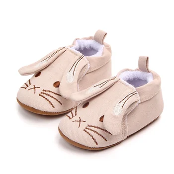 

Spring Baby Shoes Infant PU Girls Boys Shoes Soft Sole Anti-slip Rabbit Pattern Crib Shoes First Walkers Walking Shoes