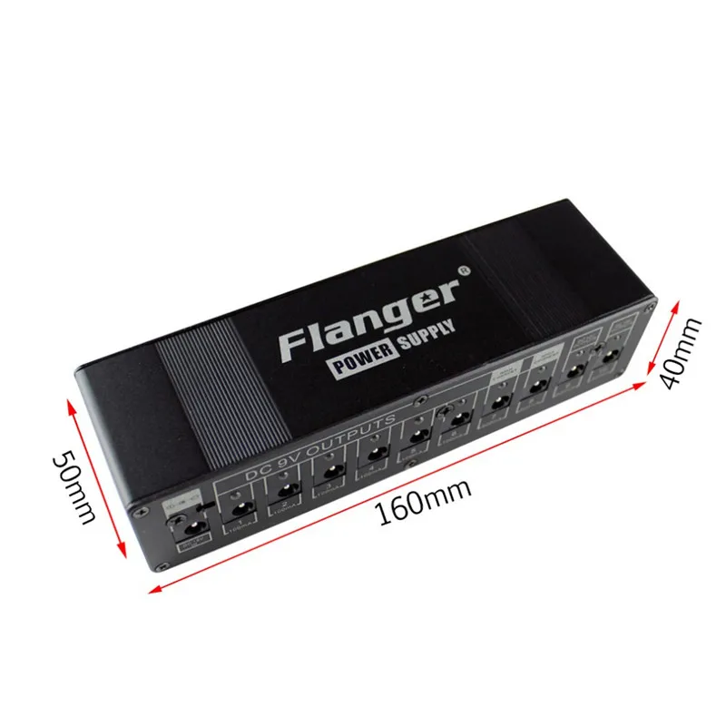 

Flanger Power Supply for Guitar Effect Pedal Aluminium Alloy 10 Isolated DC Outputs for 9V 12V 18V Effects Pedal Board