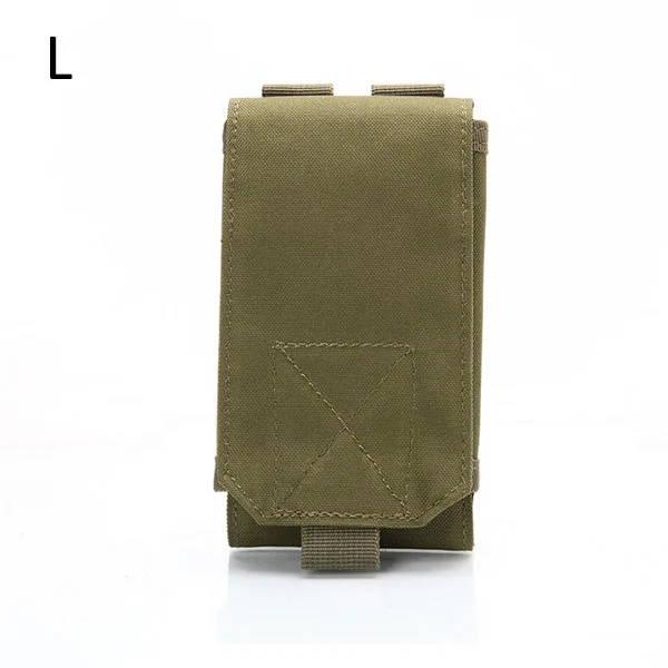 Тактическая Сумка для телефона на открытом воздухе, армейская камуфляжная сумка, сумка с петлей на липучке, 1000D нейлоновая посылка для мобильного телефона, военные маленькие сумки XA21A - Цвет: Army Green L