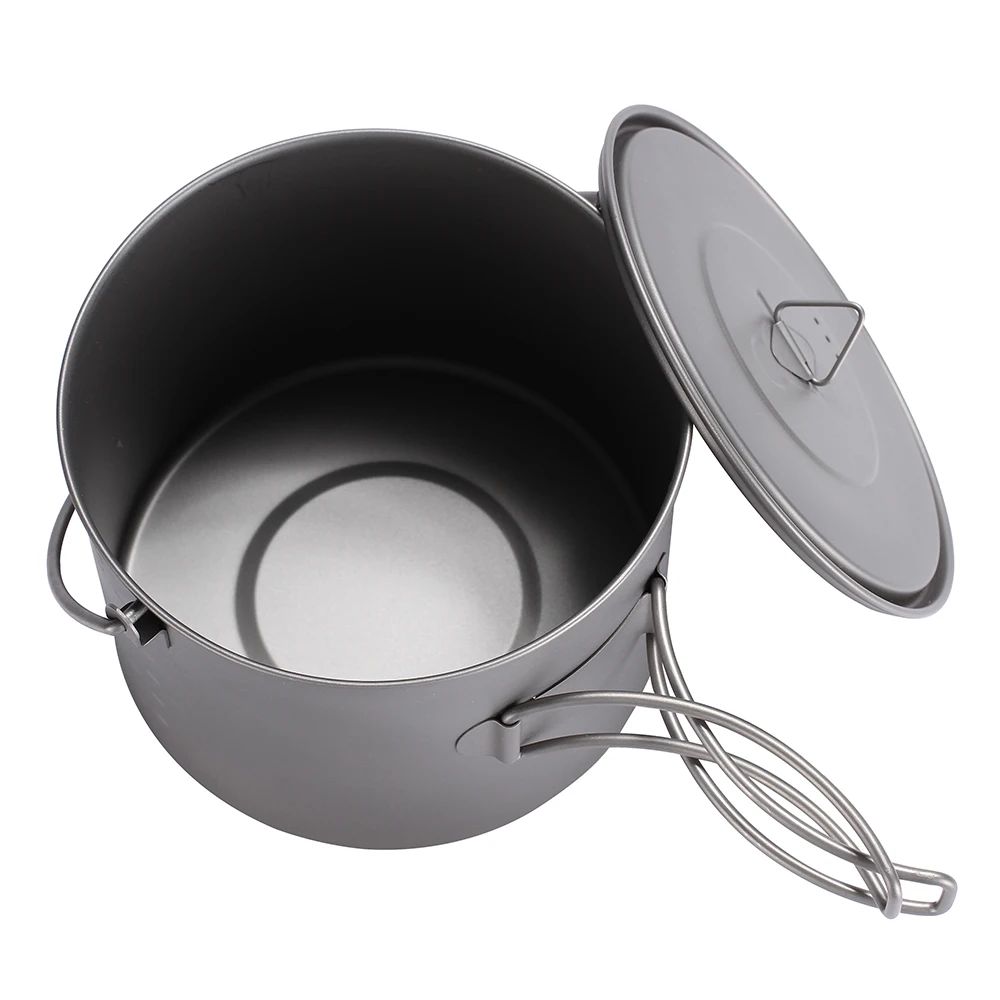 Conjunto de Panelas Titânio com Alça Utensílios de Mesa ao ar Toaks Titanium Frigideira Dobrável Livre Panela Acampamento Pot 6 High Quality Esporte e Lazer