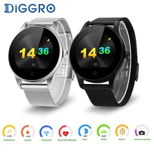K88H Bluetooth Smart часы из металла монитор сердечного ритма часы Шагомер набора синхронизации телефона сообщение для Android IOS телефон часы
