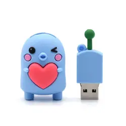 Новое поступление синий любовь флешки 64 ГБ 32 ГБ 16 ГБ 8 ГБ 4 ГБ мультфильм милый USB флеш-накопитель улыбка usb памяти флэш-накопитель