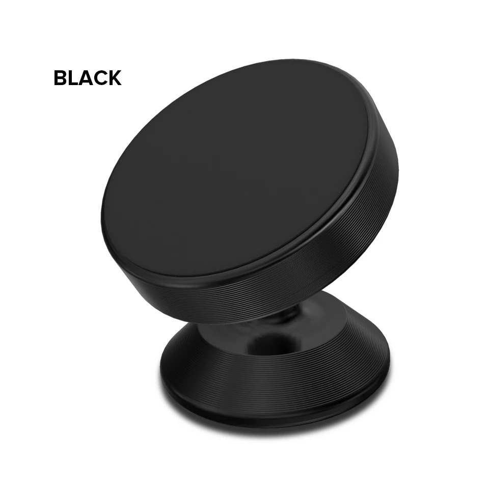 Venroii магнитный автомобильный держатель для телефона для iPhone XR XS приборная панель Xiaomi магнитное крепление Универсальная металлическая подставка для смартфона вращающийся на 360 - Цвет: Black
