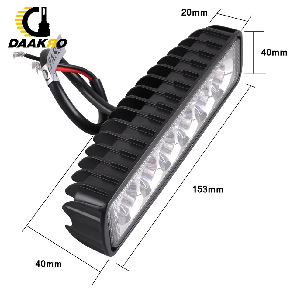 18 Вт 800 лм яркий светильник, 6LED рабочий бар, противотуманная фара для внедорожника, лампа для грузовика, Дневной светильник для вождения, Дневной светильник