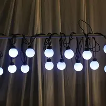 5 м 16 футов в форме шарика 20LED 40 мм большой шар гирлянда Сказочный свет 4 см водонепроницаемый открытый свадьба/Рождество/бар праздничный садовый декор-белый