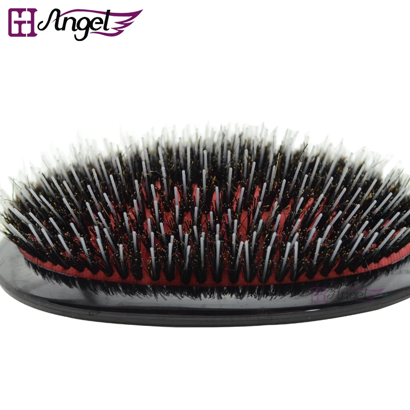 Щетка с натуральной щетиной кабана и овальной подушкой 6 шт.|brush scalp|scalp massage combmassage