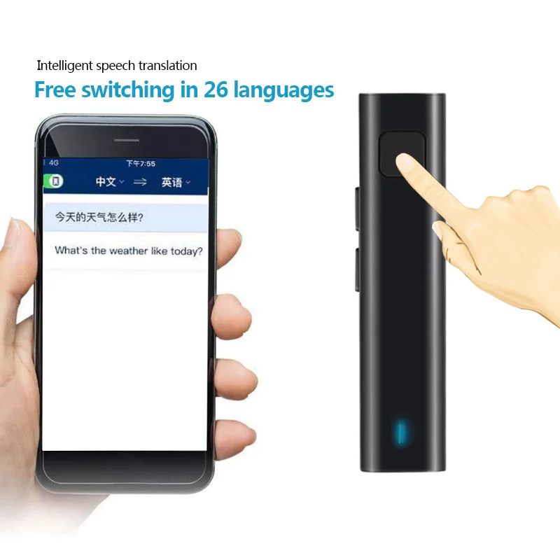 Smart Bluetooth headset Translator 26 Multi language Translator