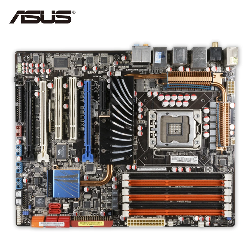 Asus P6T Deluxe Original Used Desktop Motherboard X58 Socket LGA 1366 i7 DDR3 24G SATA2 USB2.0 ATX motherboard lga 1366 cpu bga soldering socket with tin balls