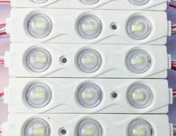 

100pcs/lot Constant current 5730 injection LED Module 3LED lens 160 degree,12V 1.5W advertising light,3 years warranty
