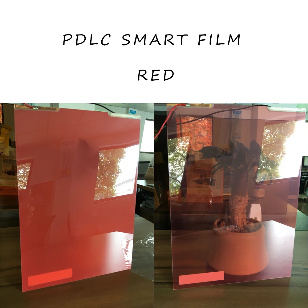 

HOHOFILM Red Sample smart film 100mmx100mm Electric Self-adhesive Home Office Door Window Sticker Sliding Door