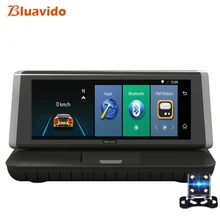 Bluavido 8″ IPS Dual Lens 4G Car DVR GPS Navigation ADAS Android 5.1 Full HD 1080P Touch Mirror car video Camera Recorder WiFi