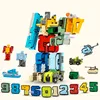 15 En 1 bloques educativos de construcción de ensamblaje GUDI figura de acción transformación Robots número deformación juguetes para niños ► Foto 2/6