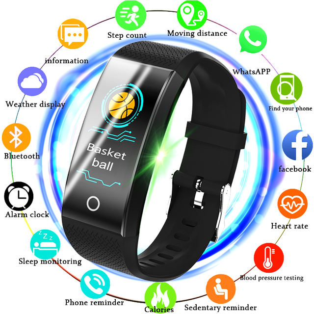 BANGWEI Fitness Smart Watch Men Women Pedometer Heart Rate Monitor Waterproof IP67  Running Sport Watch For Android IOS