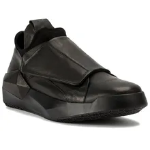 Genuine Leather New Trainer Platform irregular Angular Sole Personalized Elastic Band Shoes Streeet England Men Shoes