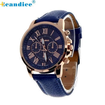Fabulous hot sale analog quartz faux leather beautiful Roman numeral watch women relogio wrist watches relojes mujer 2017