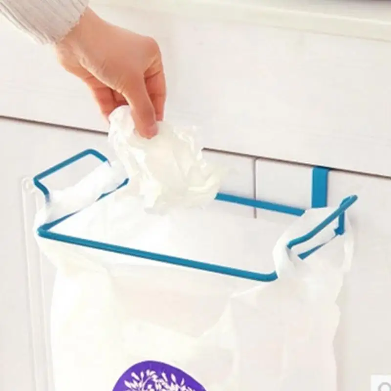 

kitchen Garbage Bag Holder Matel Bracket Stand Rack Trash Storage Hanger Escorredor De Prato Organizer for door table hanging