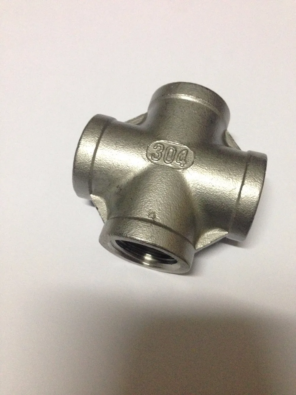

Stainless Steel 304 cross, four-way connection - 1/2" Female NPT, Brewer Hardware, Hombrew Pump fitting