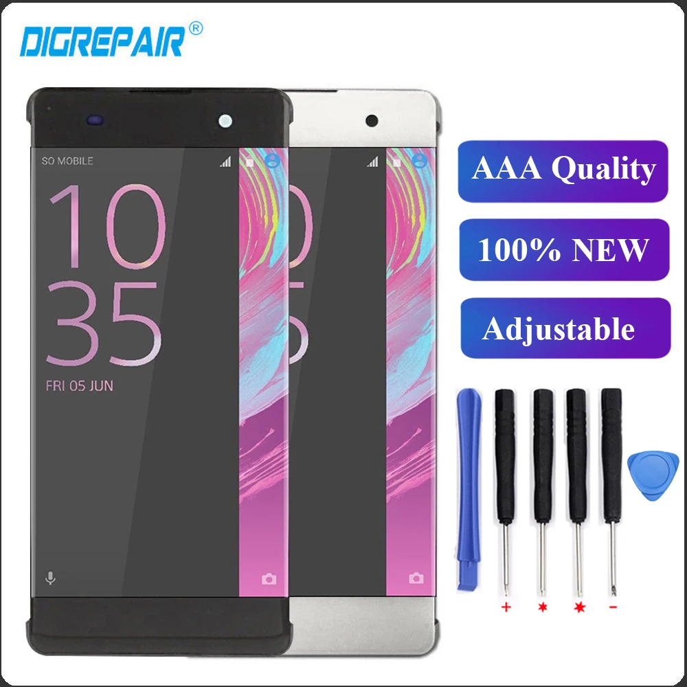 

f3111 lcd For Sony Xperia XA F3111 LCD Display Touch Screen Digitizer with Frame Assembly Replacement Parts tools Black White