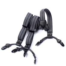 Кожаный черный зажим корейской версии мужчин и женщин стандартные подтяжки FY18110110