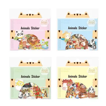 

40Sheets/Pack Cute Animal Collection Decorative Sticker Scrapbooking Sticker Phone Diary DIY Craft Photo Albums Sticker Escolar