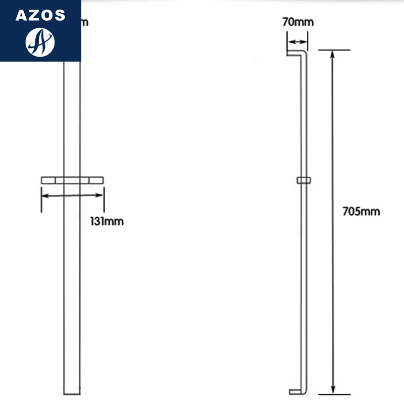 Azos стержень для душа латунь хром подъем и падение вращающийся кронштейн душевая комната квадратные hssj012
