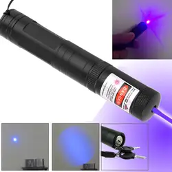 Мощный 851 Регулируемый режим фокусировки Aerometal сжигание 1 мВт 405nm волна длина лазерной лазерный проектор Фиолетовый/ручка с красным лазером